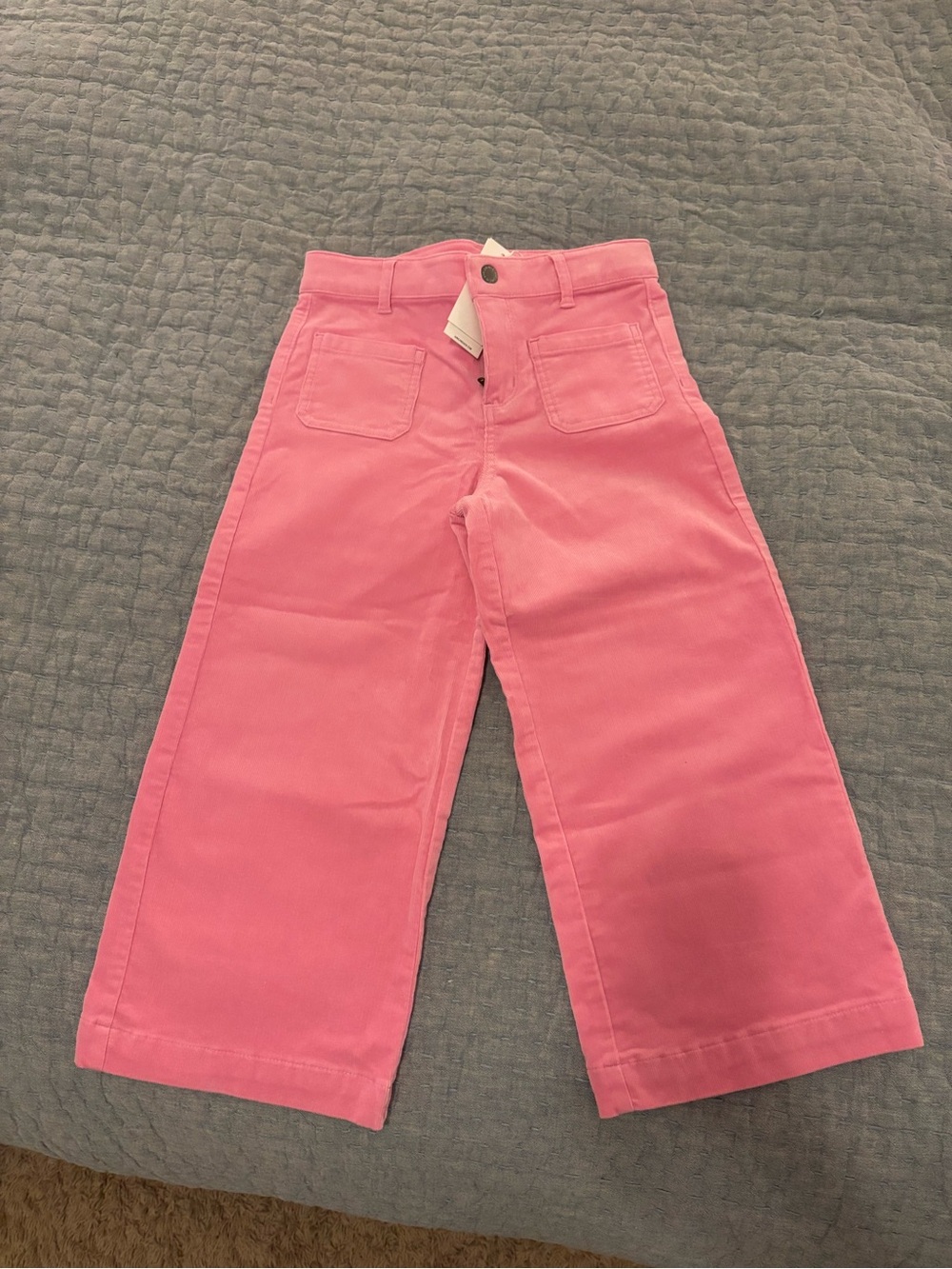 Janie and Jack Bright Pink Wide-Leg Corduroy Pants